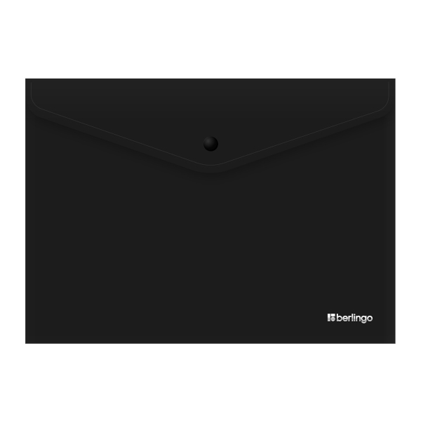 Папка-конверт на кнопке А4, 1отд., 200мкм, черный "City Style" EFb_04406 Berlingo
