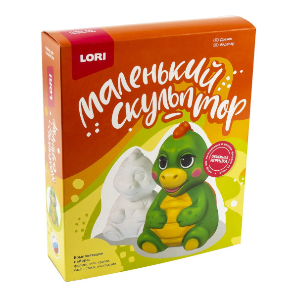 Набор для творчества Lori "Маленький скульптор. Дракон" гипс Об-007