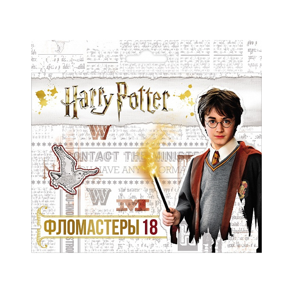 Фломастеры Hatber "VK. Гарри Поттер" 18цв, карт.уп., с европ. BFk_18121