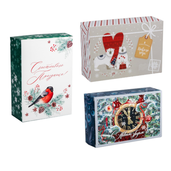 Коробка складная 23*16*7,5см, ассорти