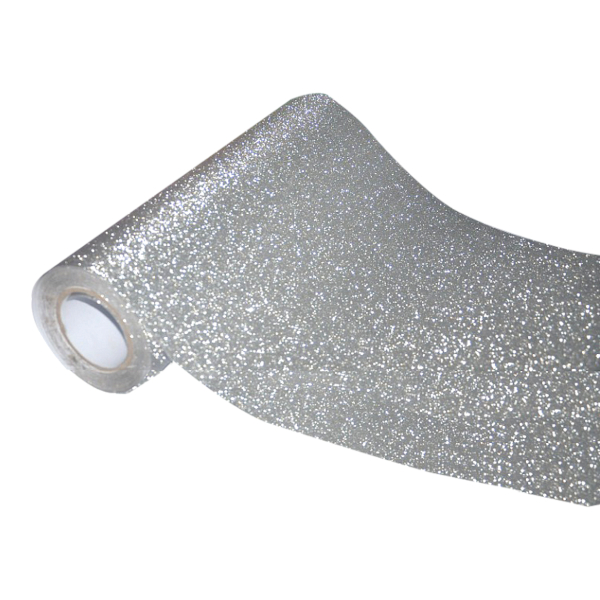 Пленка самоклеящаяся 45*100см deVENTE "Блестки" серебро, 100мкм 8117130