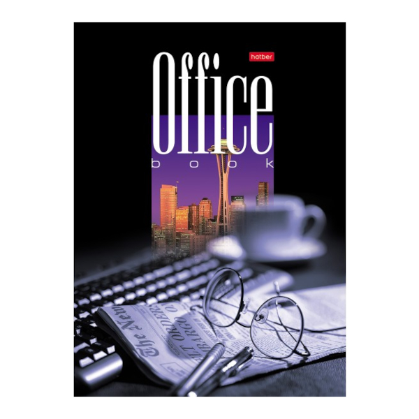 Блокнот А4 80л "Офис-очки" клетка, сшивка, тв.обл., картон, рисунок 80ББ4В1_00009 Hatber