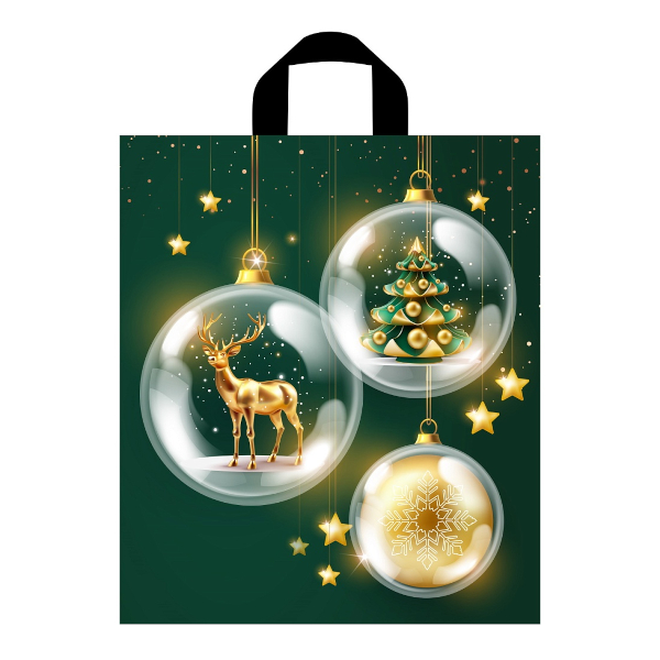 Пакет полиэтиленовый 43,5*38см "Изумрудный блеск" 35мкм, петля ручка н00267333 Миленд