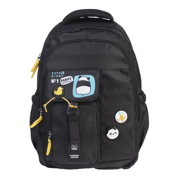 Рюкзак Hatber Trend "Панда энерджи" 2отд., 4карм., полиэстер, 45*29*18см NRk_20005