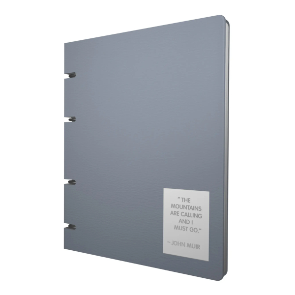 Тетрадь 120л А5 клетка на кольцах "Nuances. Дымка" иск.кожа, серый ТКИФ1205579 Listoff