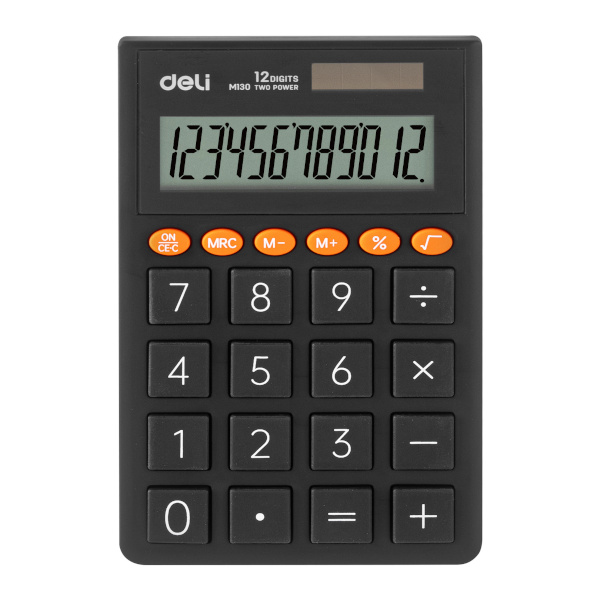 Калькулятор Deli EM130D-GREY (серый) карманный 12р