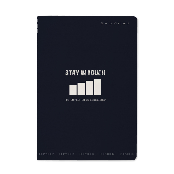 Тетрадь 40л А5 клетка/сшивка "Stay in touch" картон, рисунок 7-40-001/88 Bruno Visconti