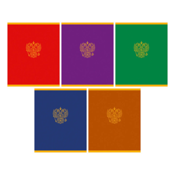 Тетрадь 48л А5 клетка "Государственная символика" картон, ассорти ТК489039 Listoff