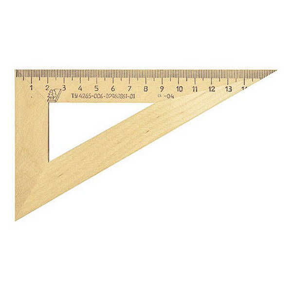 Треугольник 30град, 16см, деревянный УЧД С-139 Можга