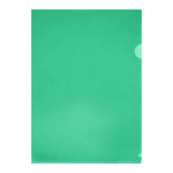 Папка-уголок А4, 1отд., 100мкм, зеленая ММ-30737 СТАММ
