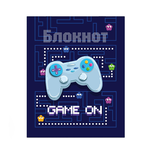 Блокнот А7 32л "Джойстик" клетка, скоба, мягк.обл., бумага, рисунок 58073 Феникс+