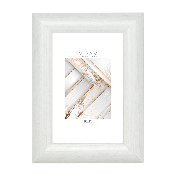 Фоторамка 10*15 пластик, багет 27мм, белый, вставка пластик, ножка 647261-4 МИРАМ