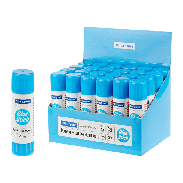 Клей-карандаш 25г, ПВА GS25_247 OfficeSpace