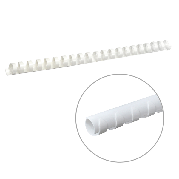 Пружина для переплёта пласт. 16мм (до 145л) белая 1шт