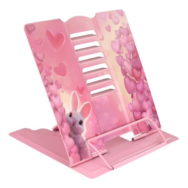 Подставка для книг металлическая "Зайка в сердечках" 19*20*15,5см 69350 Феникс+