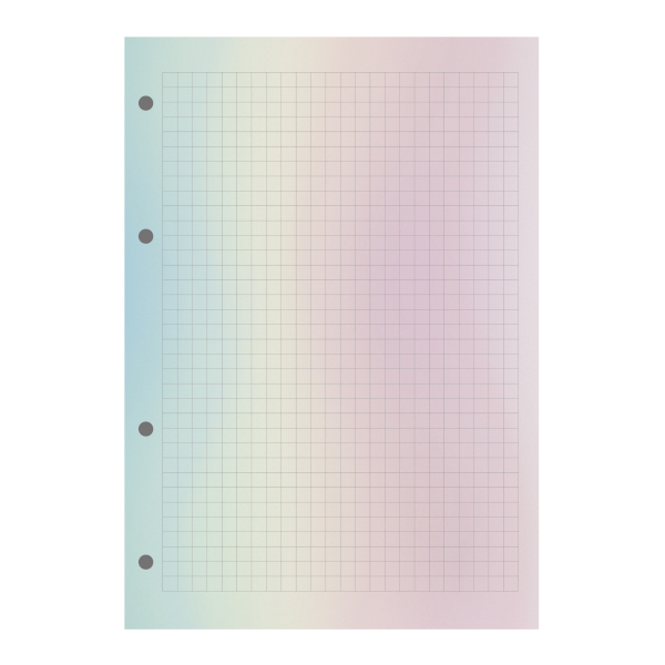 Сменный блок для тетрадей на кольцах А5  50л, клетка, цветной "Aurora" N5261 Be Smart