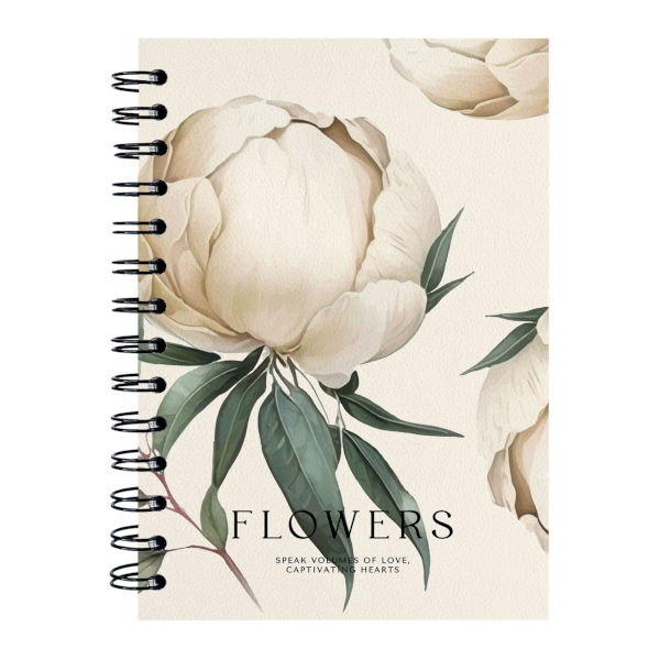 Тетрадь 120л А5- точка/гребень "Peony. Айвори" тв. обл., рисунок N5419 Be Smart