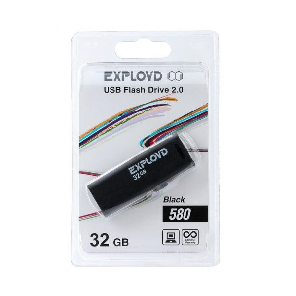 Память Flash Drive 32Gb USB 2.0 Exployd 580 Black EX-32GB-580-Black