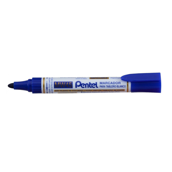 Маркер для доски 2мм, пулевид., синий, пластик. корп. MW45CC-3 Pentel