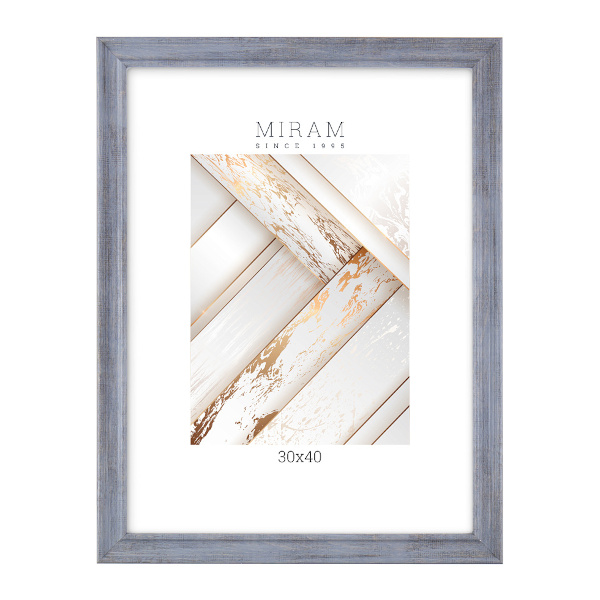 Фоторамка 30*40 пластик, багет 25мм, серый, вставка пластик 642445-15 МИРАМ