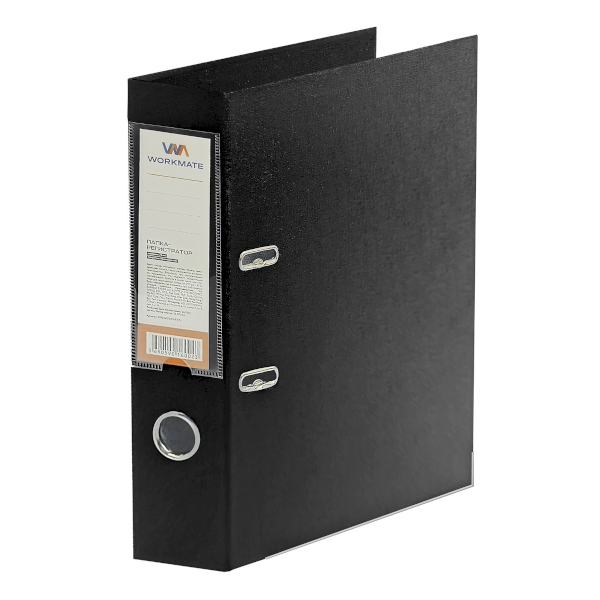 Файл А4, 75мм, пластик, карман, кант, черный 15-8073 Workmate