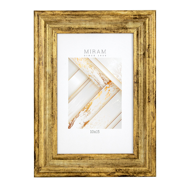 Фоторамка 10*15 пластик, багет 26мм, коричневый, вставка пластик, ножка 642633-4 МИРАМ