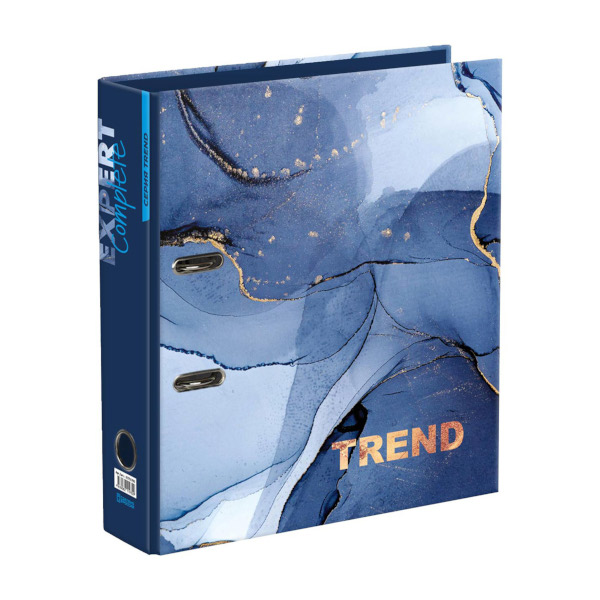 Папка-регистратор А4, 75мм, картон/лам.бум., рис/серый "Trend. Marbling" EC751705 Expert Complete
