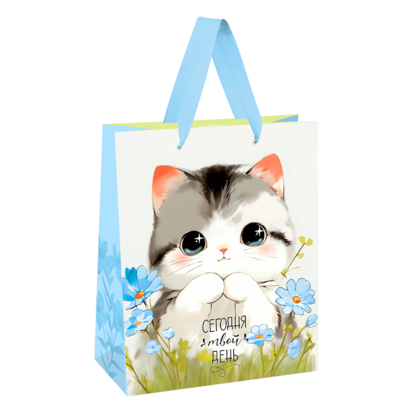 Пакет бумажный 23*18*10см "Cute kitten" MS_66121 MESHU