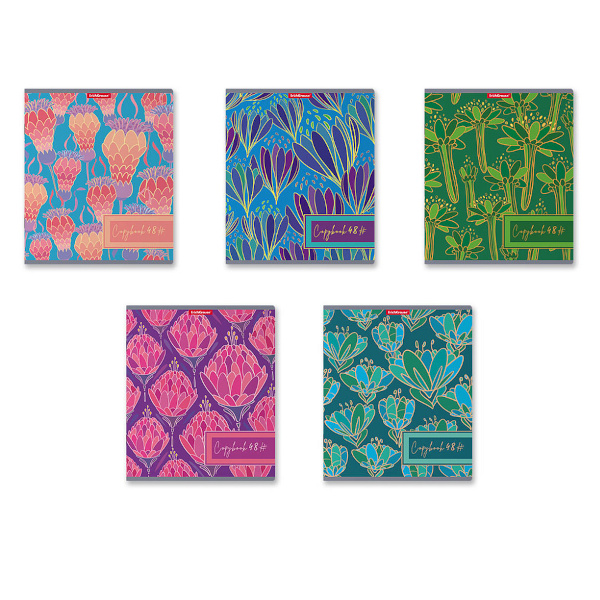 Тетрадь 48л А5+ клетка "Fantasy" картон, ассорти 58278 Erich Krause