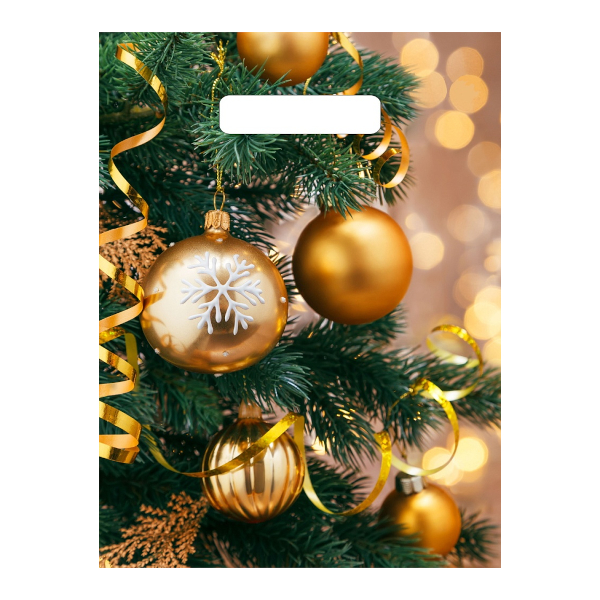 Пакет полиэтиленовый 30*23см "Серпантин и шарики" 30мкм, вырубная ручка н00268215 Миленд