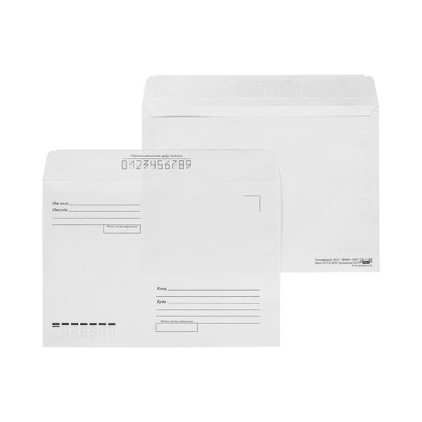 Конверт С5 162*229мм "Куда-кому" без окна, без запечатки, стрип, 80г/м2 2809 Ecopost