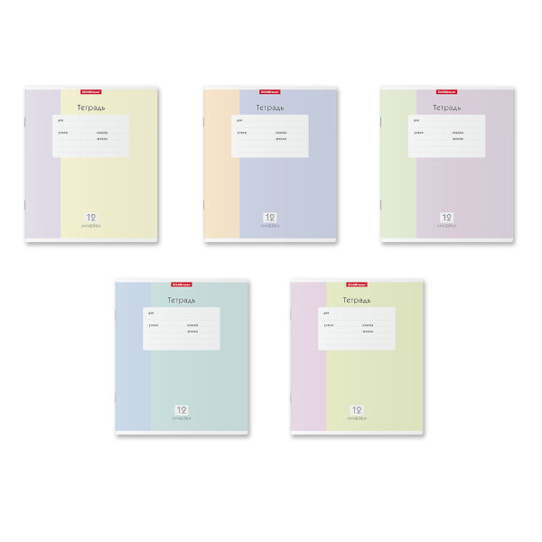 Тетрадь 12л А5+ линейка "Optima Blocks" картон, ассорти 58222 Erich Krause