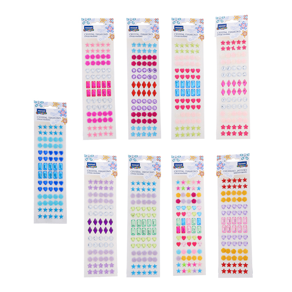 Стразы для декора самокл. "Ассорти" акрил, 10*23см, ассорти M-8670N MAZARI ТМ