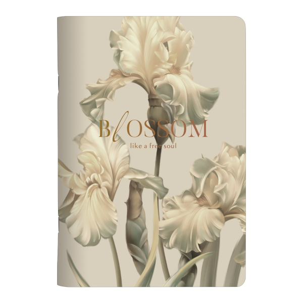 Тетрадь 40л А5 клетка "Blossom. Ирисы" картон, рисунок N6188 Be Smart