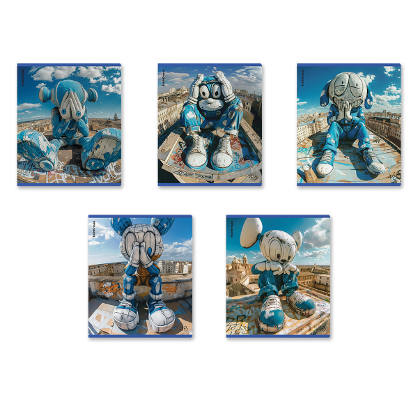 Тетрадь 48л А5+ клетка "Roof Toy" картон, ассорти 63294 Erich Krause