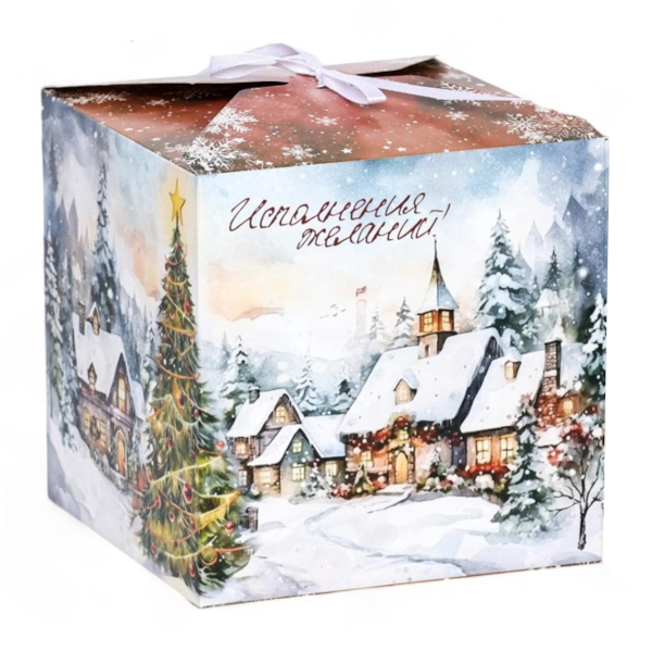 Коробка складная 14*14*14см "Исполнение желаний" 9875920 Upak land