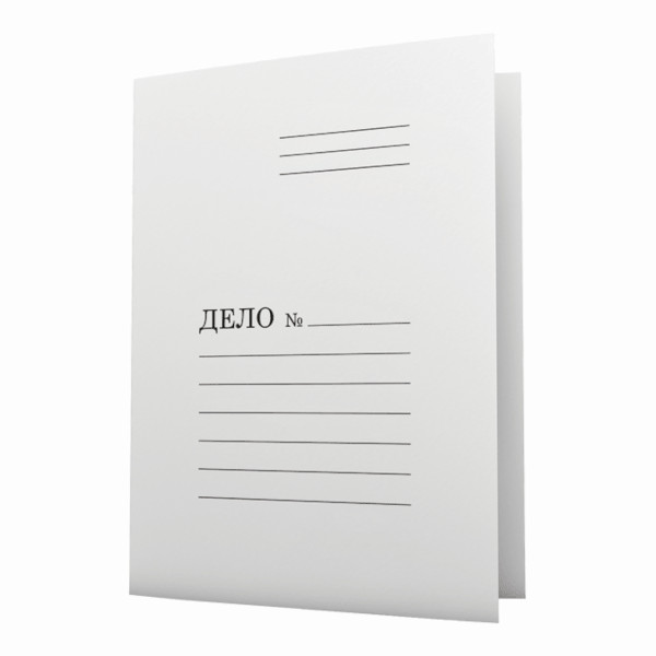 Папка-обложка "Дело №" А4 белая, немелован. картон 360гр/м2 3077402 Attomex
