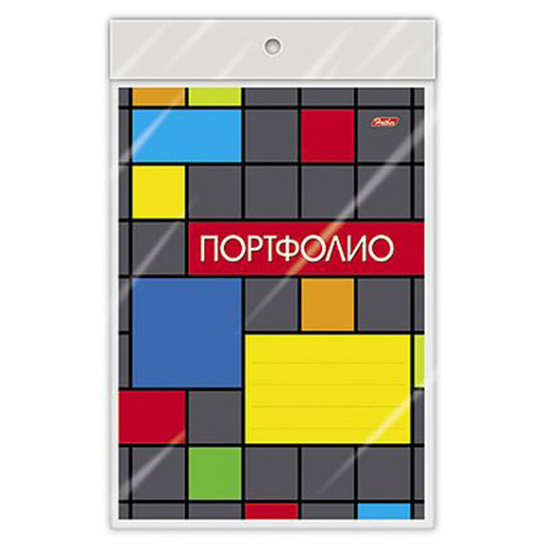 Папка-портфолио А4 "Яркая графика" для учеников 1-11кл, 16л Hatber 16Пу4_14177