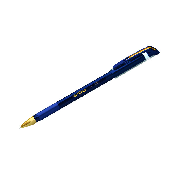 Ручка шар. масл. осн. 0,7мм, синий, игольч., синий корп. "xGold" CBp_07500 Berlingo