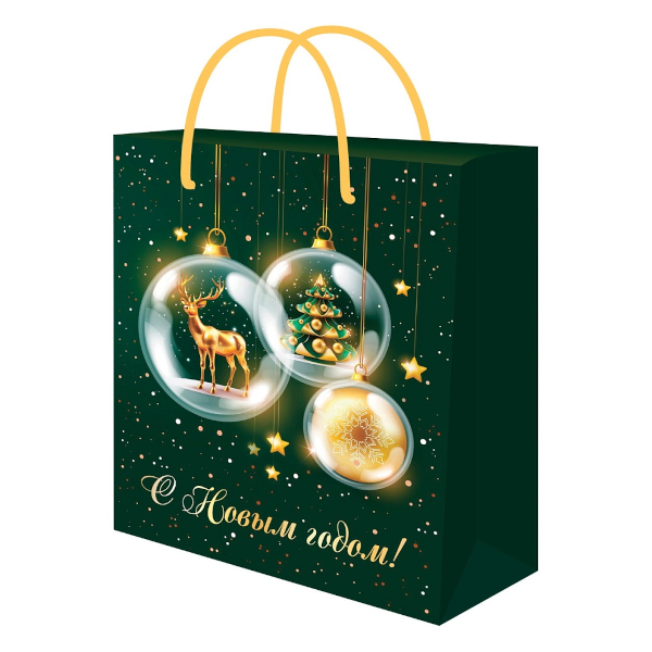 Пакет бумажный 32,7*26,4*13,6см "Символ праздника" ППК-2344 Dream cards