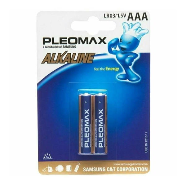 Батарейка Pleomax AАA/LR3, алкалиновая BL2 C0008045 (1уп*2шт)