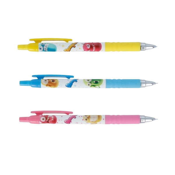 Карандаш механический 0,5мм HB, пластик. корп., ассорти, ластик "Bumpees" EU60400 Deli