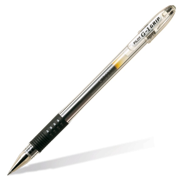 Ручка гелевая 0,5мм, черный, грип, прозрач. корп. "G-1 Grip" BLGP-G1-5 (B) Pilot