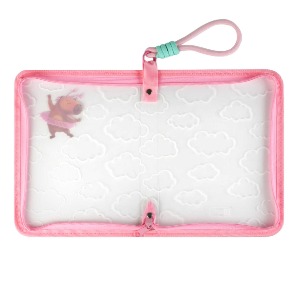 Папка для тетрадей А5 1отд., пластик, липучка "Белая машина" 72374 Феникс+