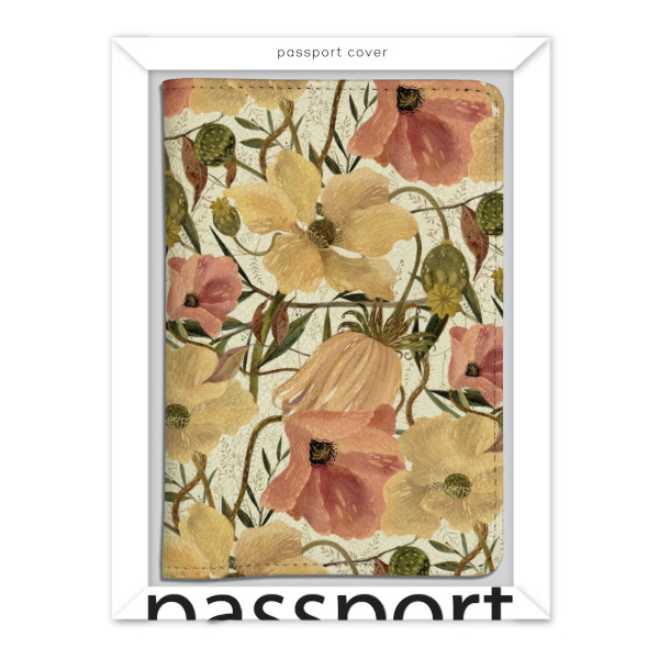 Обложка для паспорта "Flora. Цветочная страсть" иск.кожа 3-620/05 Bruno Visconti