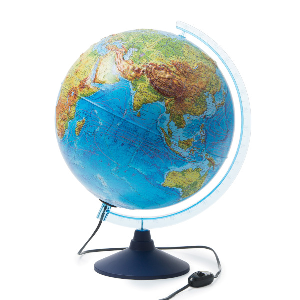 Глобус Globen Классик Евро D=32 см с физико-политической картой Земли, рельеф,подсветка Ке013200233