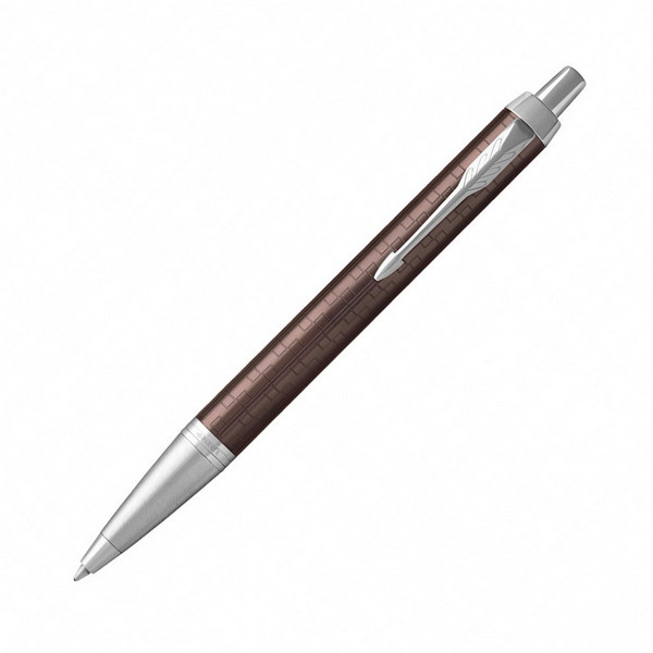 Ручка шар PARKER "IM Premium Brown CT" синяя, корич. латун. корп., хром. отд., 1мм 1931679