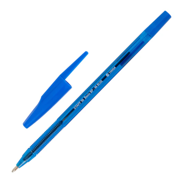 Ручка шар. 1,0мм, синий, тонир. корп. "Basic BP-66 BLUE" 144454 Staff