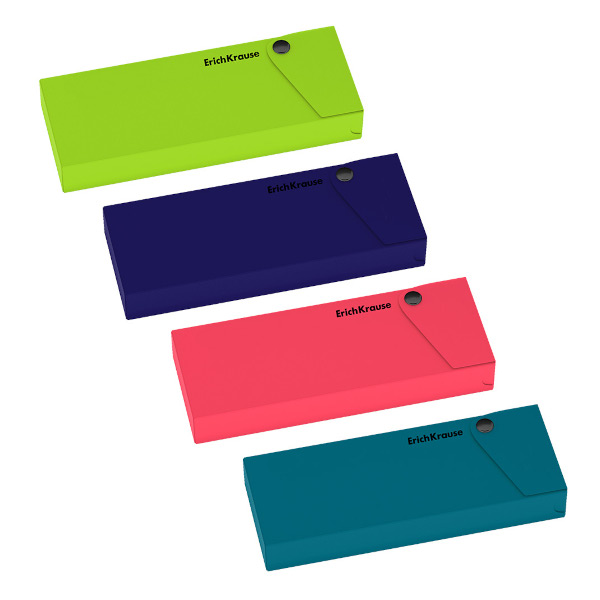 Пенал-футляр пластик 1 отд., 20*7,4*2,7см "Soft Reef" без напол., ассорти 62974 Erich Krause