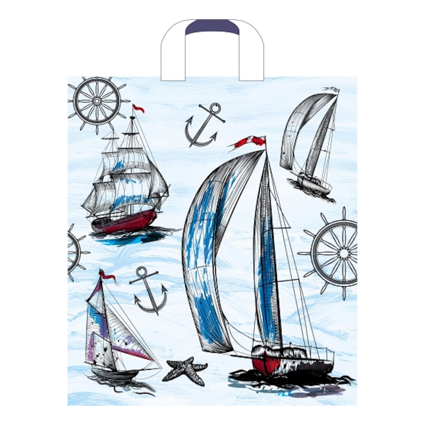 Пакет полиэтиленовый 38*42см "Парус" 37мкм, петля ручка ПТЛ66569 Миленд.